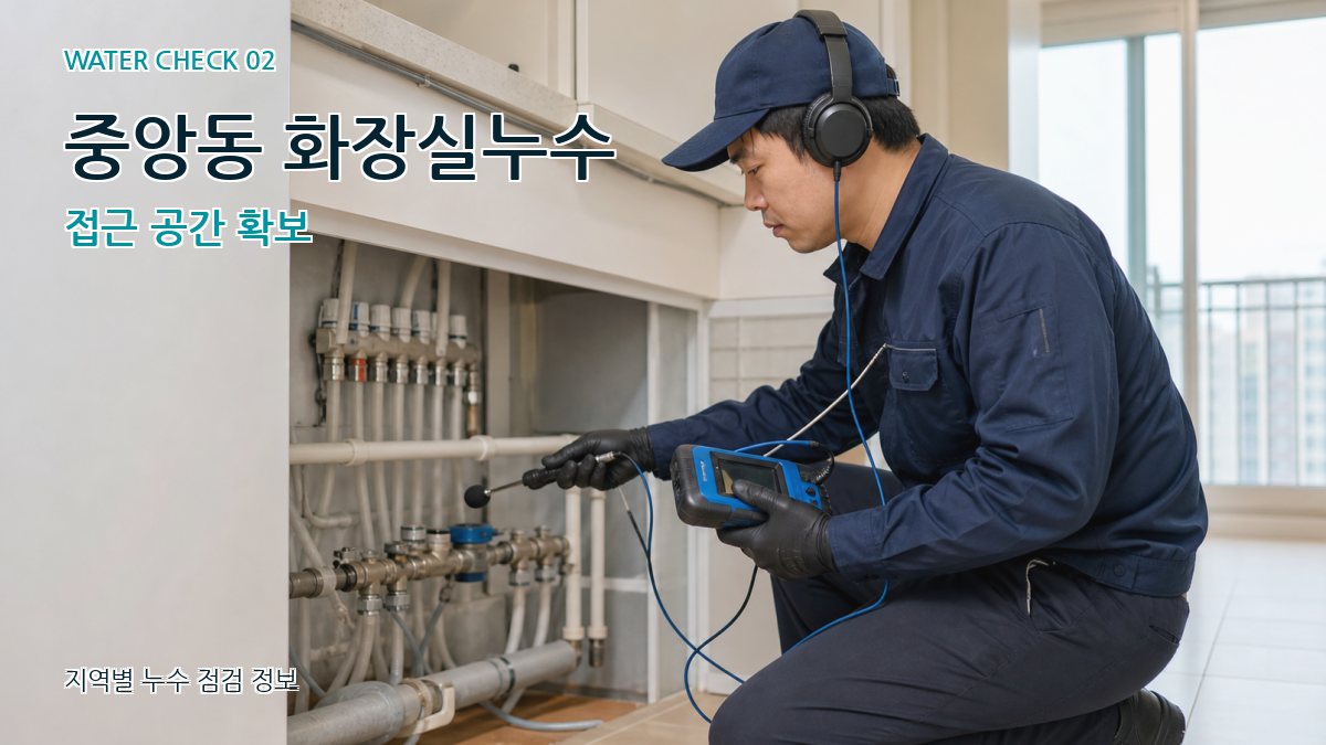 중앙동 화장실누수 누수탐지 이미지